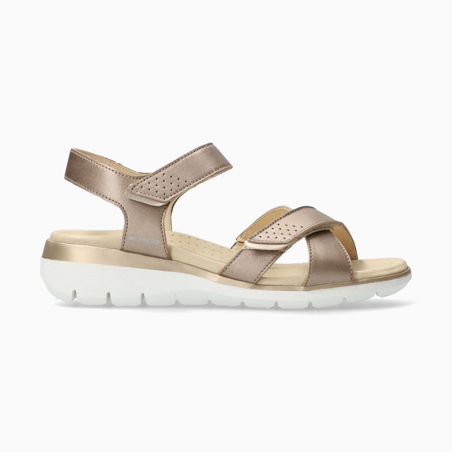 Mephisto KRISTINA Metallic Læder Sko 0754862-PQ - Sandaler Dame Gull